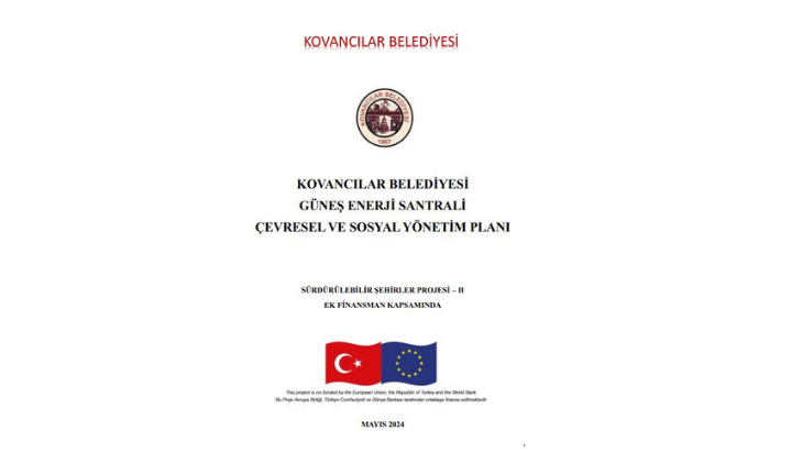 KOVANCILAR BELEDİYESİ GÜNEŞ ENERJİ SANTRALİ ÇEVRESEL VE SOSYAL YÖNETİM PLANI